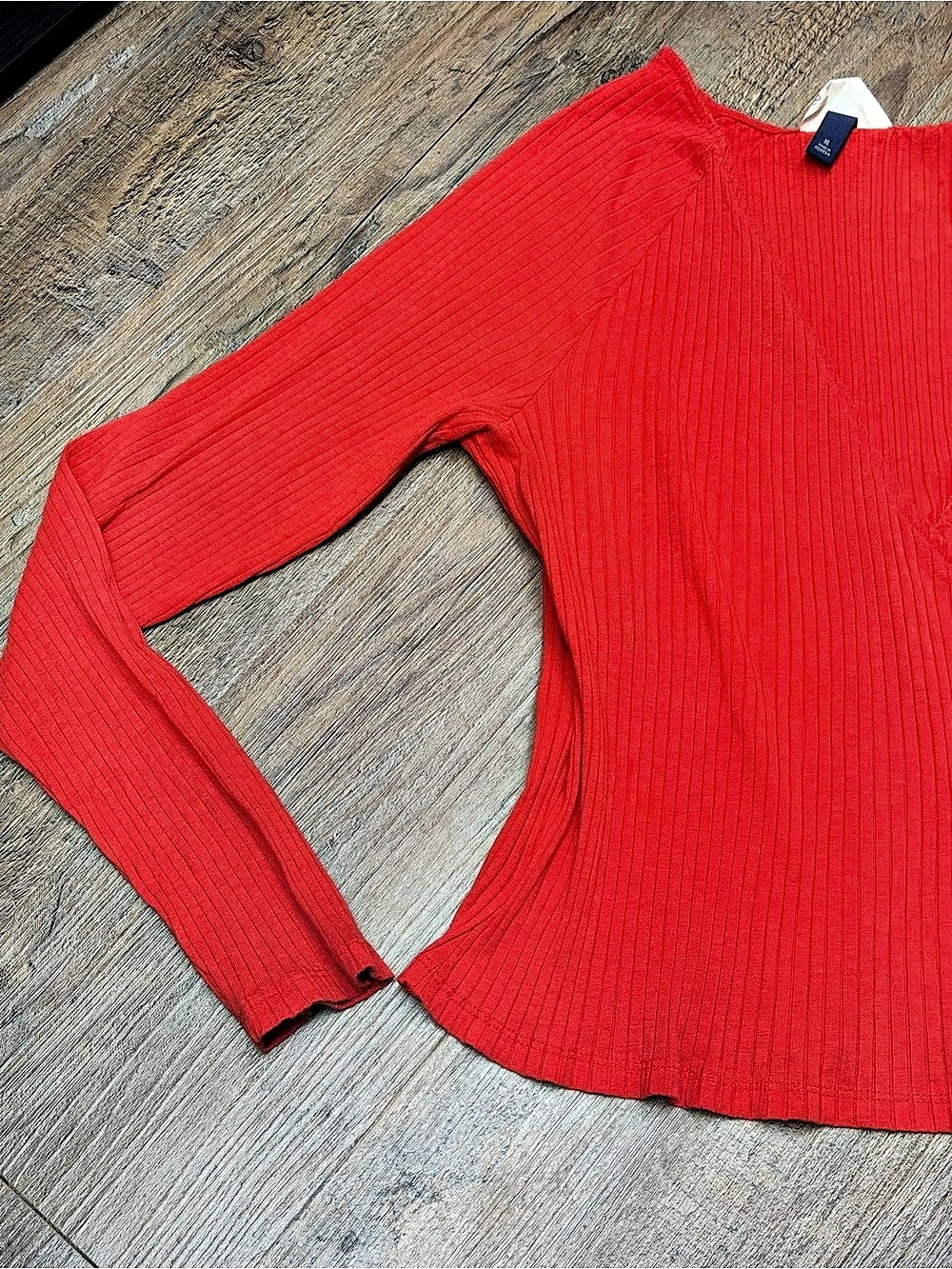 Universal Thread Red Ribbed Wrap Front Top Size XL - Picture 7 of 10